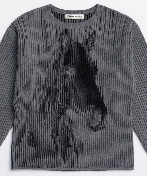 PRANK PROJECT(プランクプロジェクト)の「ホースジャガードニット / Horse Jacquard Knit(ニット/セーター・レディース・ブラック/アイボリー・FREE)」の14枚目の写真