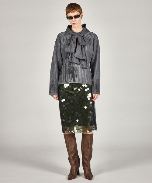 PRANK PROJECT(プランクプロジェクト)の「ホースジャガードニット / Horse Jacquard Knit(ニット/セーター・レディース・ブラック/アイボリー・FREE)」の4枚目の写真