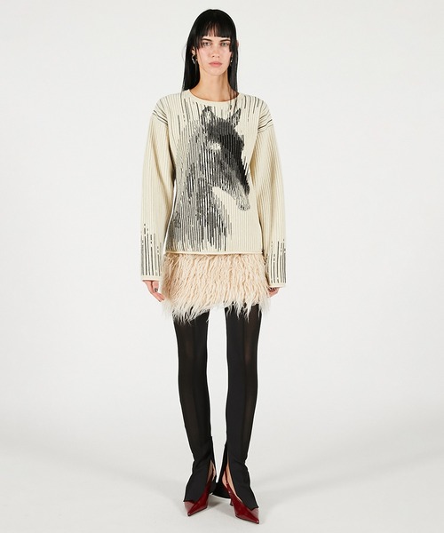 PRANK PROJECT(プランクプロジェクト)の「ホースジャガードニット / Horse Jacquard Knit(ニット/セーター・レディース・ブラック/アイボリー・FREE)」の22枚目の写真