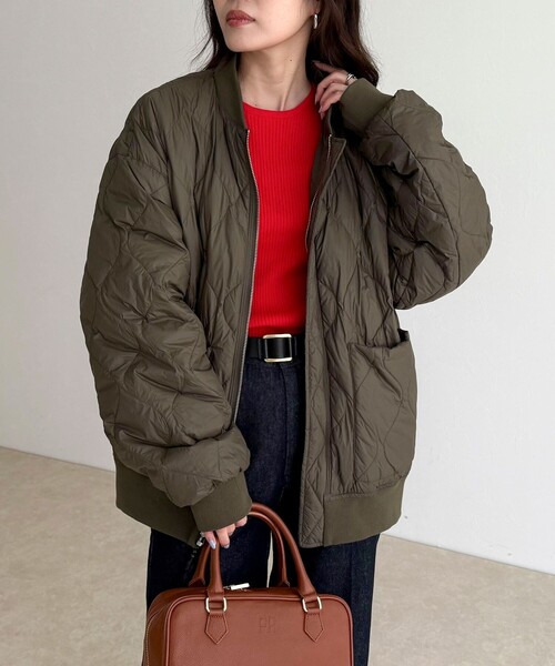 fredy emue(フレディエミュ)の「《WEB限定》【Cape HEIGHTS×TAION】GATELEY BOMBER ダウンジャケット(ダウンジャケット/コート・レディース・カーキ/ブラック・38)」の8枚目の写真