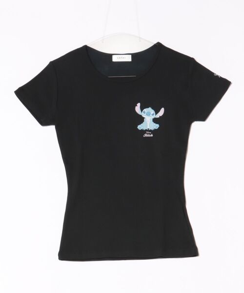 EATME(イートミー)の「【ディズニーコレクション】スティッチTシャツ(Tシャツ/カットソー・レディース・オフホワイト/ブラック・FREE)」の2枚目の写真