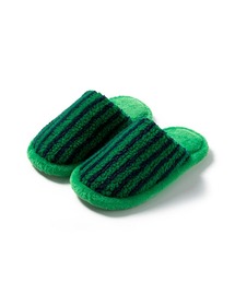 IRADOWL(アイラドール)のストライプ柄ファースリッパ(ルームシューズ/スリッパ)