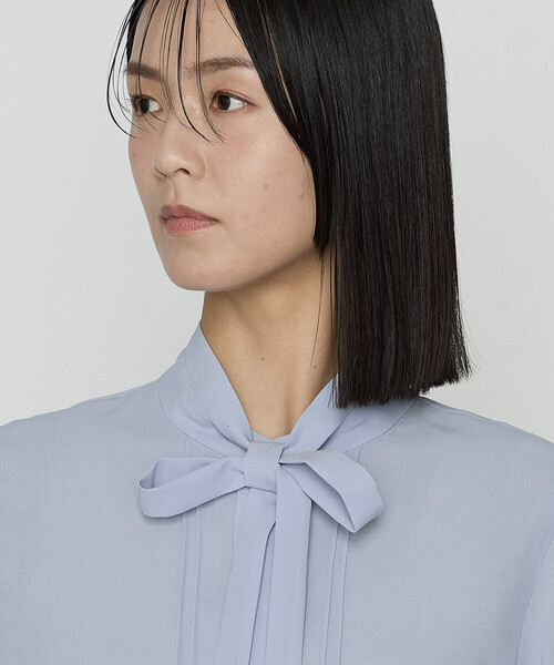 COMME CA(コムサ)の「フィネスボイル ボウタイシャツ(シャツ/ブラウス・レディース・オフホワイト/ブラック/サックスブルー・9号/11号)」の18枚目の写真