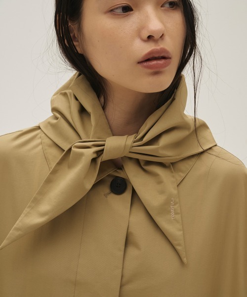 TODAYFUL（トゥデイフル）の「Soutiencollar Waterproof Coat（ステンカラーコート・レディース・ブラック/ベージュ・36inch/38inch）」の9枚目の写真