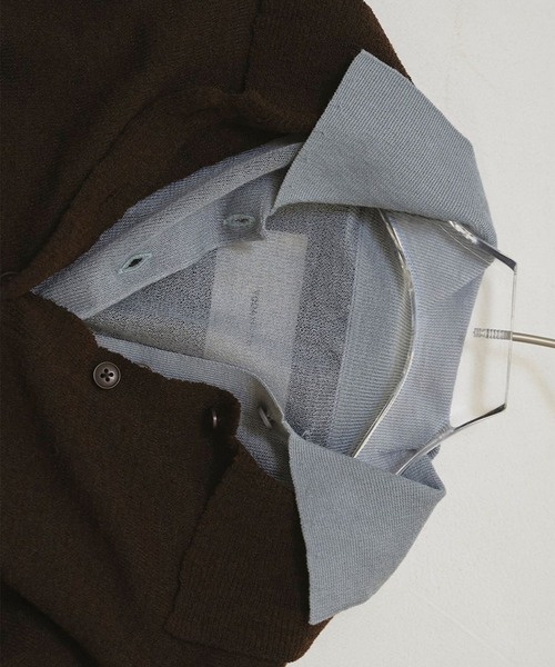 TODAYFUL（トゥデイフル）の「【TODAYFUL/トゥデイフル】Layered  Polo Knit/レイヤードポロニット（ニット/セーター・レディース・キナリ/ダークグレー/チョコ・FREE）」の11枚目の写真