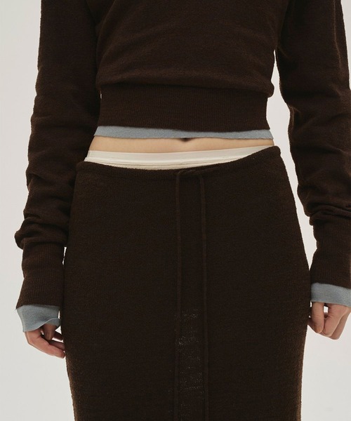 TODAYFUL（トゥデイフル）の「【TODAYFUL/トゥデイフル】Layered  Polo Knit/レイヤードポロニット（ニット/セーター・レディース・キナリ/ダークグレー/チョコ・FREE）」の10枚目の写真