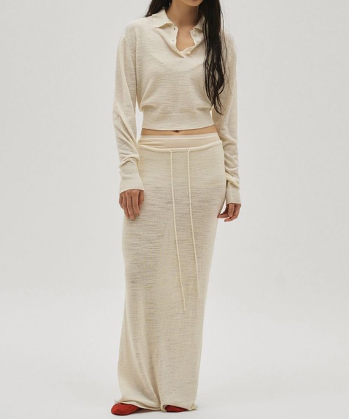 TODAYFUL（トゥデイフル）の「【TODAYFUL/トゥデイフル】Layered  Polo Knit/レイヤードポロニット（ニット/セーター・レディース・キナリ/ダークグレー/チョコ・FREE）」の8枚目の写真