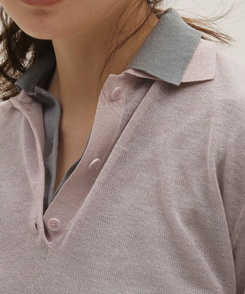 TODAYFUL（トゥデイフル）の「【TODAYFUL/トゥデイフル】Layered  Polo Knit/レイヤードポロニット（ニット/セーター・レディース・キナリ/ダークグレー/チョコ・FREE）」の19枚目の写真