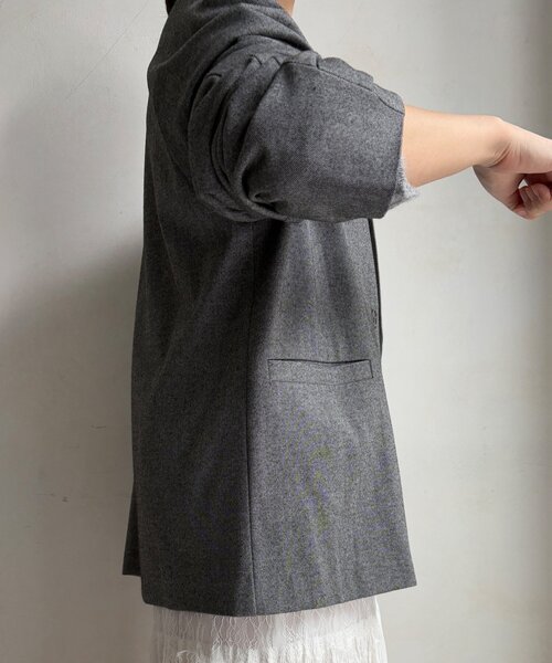 セール】【WEB限定】ソフトフランネルジャケット（テーラード