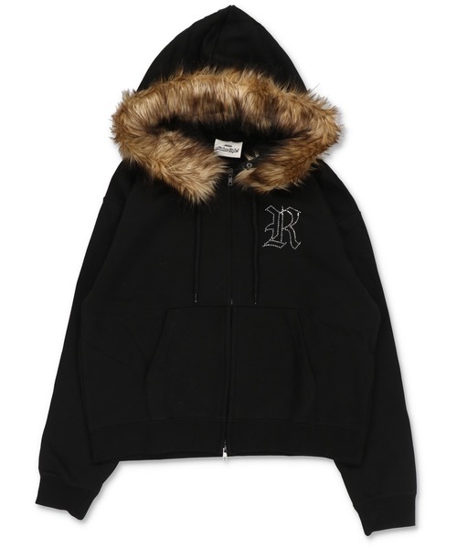 セットアップ可能】2WAY短丈ダブルジップパーカー/ライトストーン/ワン