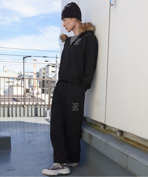 セットアップ可能】2WAY短丈ダブルジップパーカー/ライトストーン/ワン