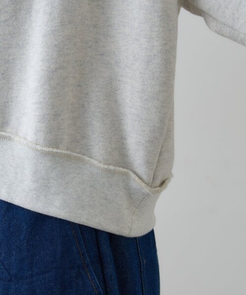 CIAOPANIC TYPY（チャオパニックティピー）の「スウェードタッチ裏毛ロゴ刺繍スウェット（スウェット・レディース・オフホワイト/チャコールグレー/ブラウン/バーガンディー・ONE SIZE）」の5枚目の写真