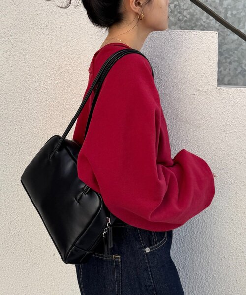 CIAOPANIC TYPY（チャオパニックティピー）の「スウェードタッチ裏毛ロゴ刺繍スウェット（スウェット・レディース・オフホワイト/チャコールグレー/ブラウン/バーガンディー・ONE SIZE）」の17枚目の写真