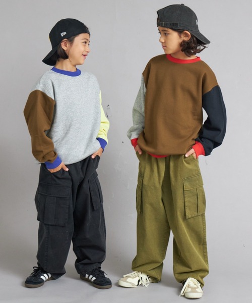 PAIRMANON STREET(ペアマノンストリート)の「裏起毛 シンプル オーバーサイズ トレーナー【PAIRMANON STREET】(スウェット・キッズ・ブラック/レッド/グリーン/イエロー/ネイビー/パープル/グレー/ブラック系その他/グレー系その他/ブラウン系その他・150/130/110/100/120/140/160/90)」の22枚目の写真