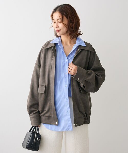 ELENCARE DUE（エレンカーレデュエ）の「・ELENCARE DUE スエードポンチブルゾン（ブルゾン・レディース・チャコールグレー/ブラウン/キャメル・FREE）」の9枚目の写真