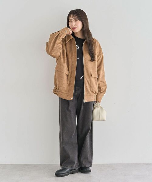 ELENCARE DUE（エレンカーレデュエ）の「・ELENCARE DUE スエードポンチブルゾン（ブルゾン・レディース・チャコールグレー/ブラウン/キャメル・FREE）」の12枚目の写真
