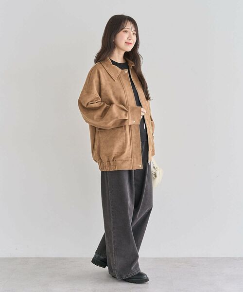 ELENCARE DUE（エレンカーレデュエ）の「・ELENCARE DUE スエードポンチブルゾン（ブルゾン・レディース・チャコールグレー/ブラウン/キャメル・FREE）」の13枚目の写真