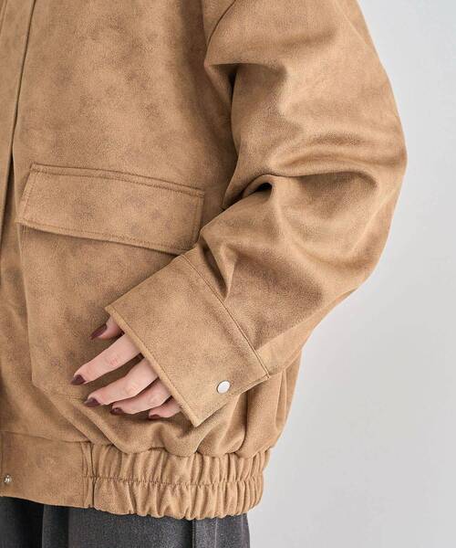ELENCARE DUE（エレンカーレデュエ）の「・ELENCARE DUE スエードポンチブルゾン（ブルゾン・レディース・チャコールグレー/ブラウン/キャメル・FREE）」の21枚目の写真