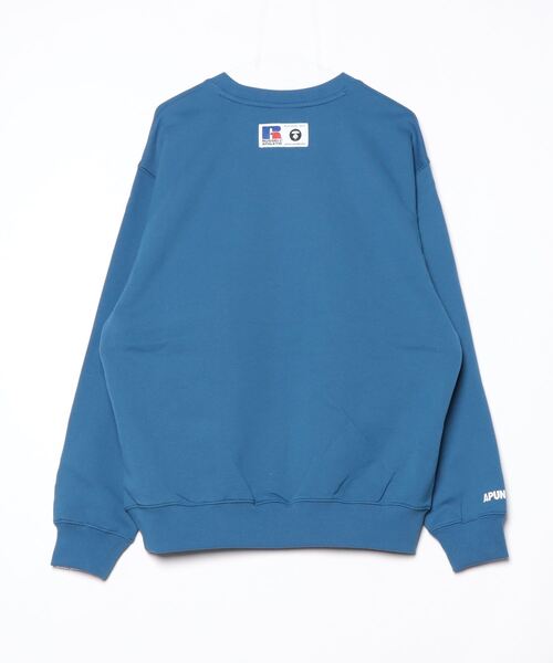 AAPE BY A BATHING APE(エーエイプバイアベイシングエイプ)の「AAPE X RUSSELL ATHLETIC FW25 CREWNECK SWEATSHIRT(スウェット・メンズ・ブルー・LARGE/MEDIUM/SMALL/X-LARGE)」の5枚目の写真