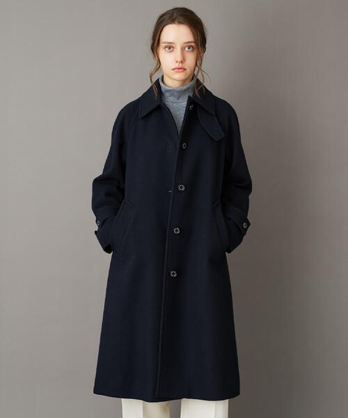 DRESSTERIOR（ドレステリア）の「Super110sウールステンカラーコート（ステンカラーコート・レディース・ネイビー/ブラウン系その他・38/34/36）」の14枚目の写真