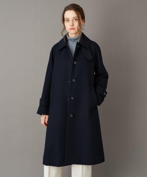 DRESSTERIOR（ドレステリア）の「Super110sウールステンカラーコート（ステンカラーコート・レディース・ネイビー/ブラウン系その他・38/34/36）」の15枚目の写真