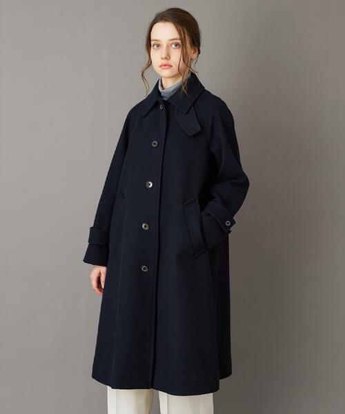 DRESSTERIOR（ドレステリア）の「Super110sウールステンカラーコート（ステンカラーコート・レディース・ネイビー/ブラウン系その他・38/34/36）」の16枚目の写真