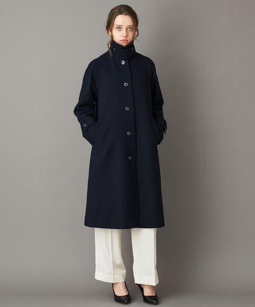 DRESSTERIOR（ドレステリア）の「Super110sウールステンカラーコート（ステンカラーコート・レディース・ネイビー/ブラウン系その他・38/34/36）」の17枚目の写真