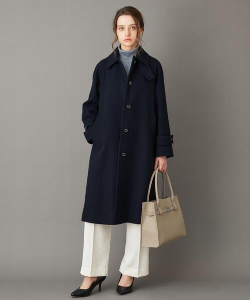 DRESSTERIOR（ドレステリア）の「Super110sウールステンカラーコート（ステンカラーコート・レディース・ネイビー/ブラウン系その他・38/34/36）」の18枚目の写真