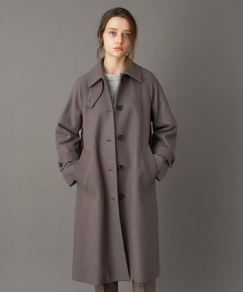 DRESSTERIOR（ドレステリア）の「Super110sウールステンカラーコート（ステンカラーコート・レディース・ネイビー/ブラウン系その他・38/34/36）」の20枚目の写真