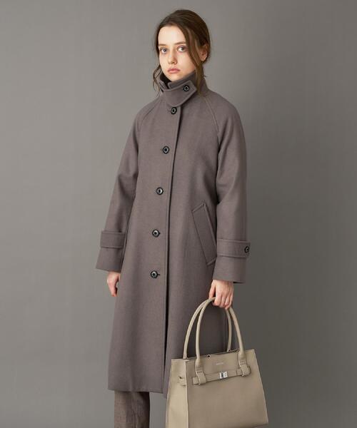 DRESSTERIOR（ドレステリア）の「Super110sウールステンカラーコート（ステンカラーコート・レディース・ネイビー/ブラウン系その他・38/34/36）」の22枚目の写真