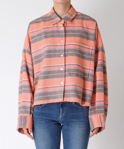 Cepica（セピカ）の「ビッグストライプシャツ（シャツ/ブラウス・レディース・オレンジ・FREE）」の7枚目の写真