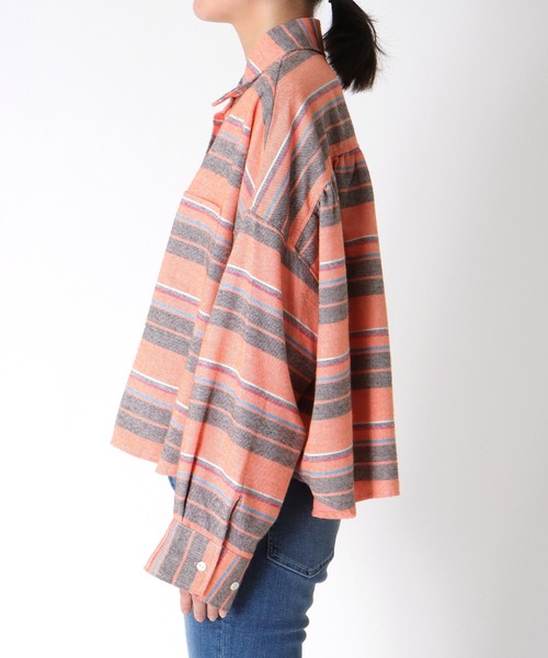 Cepica（セピカ）の「ビッグストライプシャツ（シャツ/ブラウス・レディース・オレンジ・FREE）」の8枚目の写真