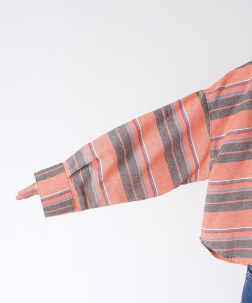 Cepica（セピカ）の「ビッグストライプシャツ（シャツ/ブラウス・レディース・オレンジ・FREE）」の11枚目の写真