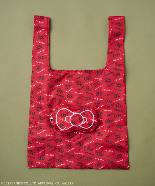 FREAK'S STORE（フリークスストア）の「SANRIO/サンリオ ”HELLO KITTY” リボン エコバッグ（エコバッグ/サブバッグ・レディース・レッド/ネイビー・ONE SIZE）」の10枚目の写真