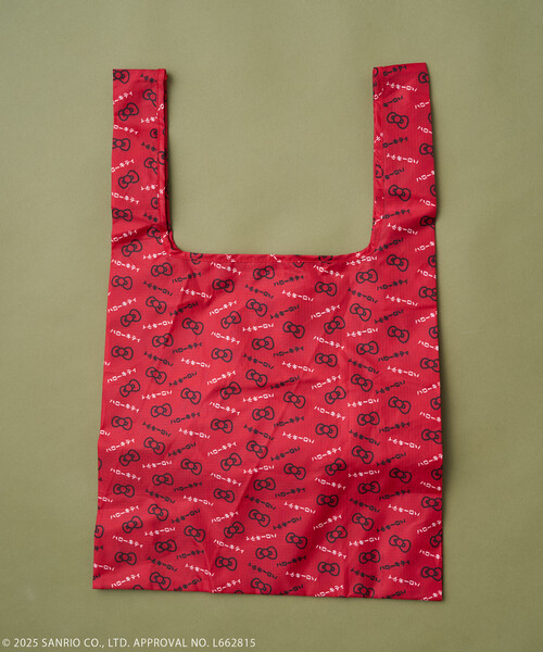 FREAK'S STORE（フリークスストア）の「SANRIO/サンリオ ”HELLO KITTY” リボン エコバッグ（エコバッグ/サブバッグ・レディース・レッド/ネイビー・ONE SIZE）」の11枚目の写真