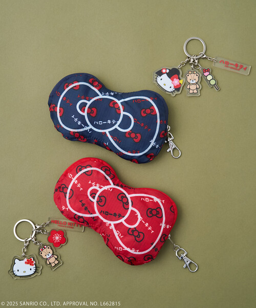 FREAK'S STORE（フリークスストア）の「SANRIO/サンリオ ”HELLO KITTY” リボン エコバッグ（エコバッグ/サブバッグ・レディース・レッド/ネイビー・ONE SIZE）」の15枚目の写真