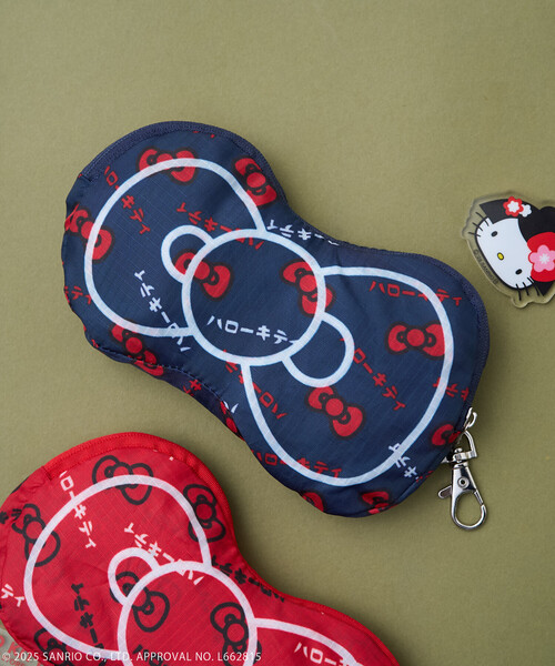 FREAK'S STORE（フリークスストア）の「SANRIO/サンリオ ”HELLO KITTY” リボン エコバッグ（エコバッグ/サブバッグ・レディース・レッド/ネイビー・ONE SIZE）」の16枚目の写真