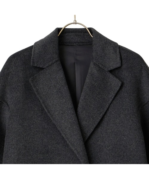 AOYAMA（アオヤマ）の「軽くて暖かいトレンド！リバーコート（ピーコート・レディース・ブラック/グレー/ネイビー・L/M）」の4枚目の写真