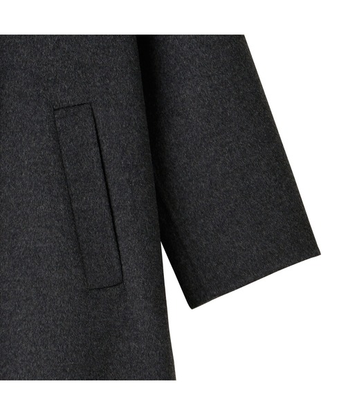 AOYAMA（アオヤマ）の「軽くて暖かいトレンド！リバーコート（ピーコート・レディース・ブラック/グレー/ネイビー・L/M）」の5枚目の写真