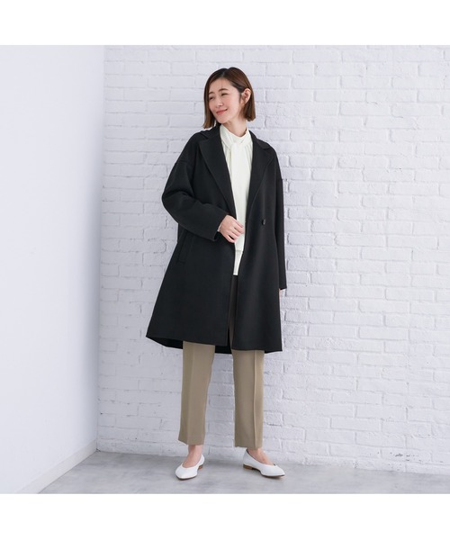 AOYAMA（アオヤマ）の「軽くて暖かいトレンド！リバーコート（ピーコート・レディース・ブラック/グレー/ネイビー・L/M）」の21枚目の写真