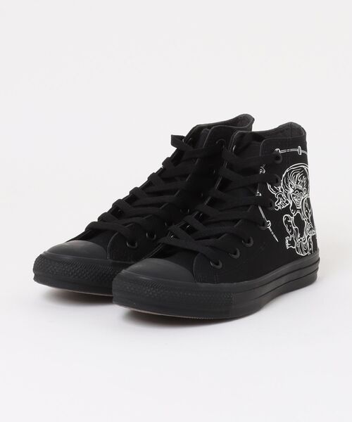 CONVERSE(コンバース)の「CONVERSE コンバース AS FUJINRAIJIN HI オールスター フウジンライジン HI 31316660 BLACK(スニーカー・メンズ・ブラック・4/4h/5/5h/6h/7/7h/8/8h/9/9h/10h/11h)」の2枚目の写真