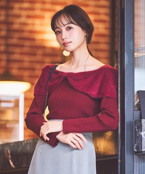 【美品】swinswing スウィング　ファー×ニット　ジレ　40サイズ 美品】swinswing スウィング ファー×ニット ジレ 40サイズ