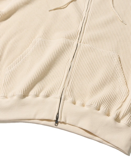 ADPOSION（アドポーション）の「【SEABEES/シービーズ】サーマルワッフルジップアップパーカー（パーカー・メンズ・アイボリー/ブラック/ブラウン・LARGE/MEDIUM）」の12枚目の写真