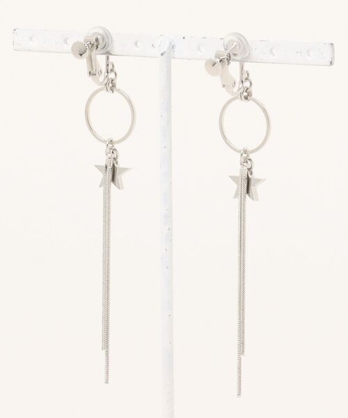 tone（トーン）の「【As】【金属アレルギー対応】NO.190 スターモチーフ　ゆらゆらロングイヤリング（ニッケルフリー）(MA)（イヤリング・レディース・ゴールド/シルバー・FREE）」の6枚目の写真