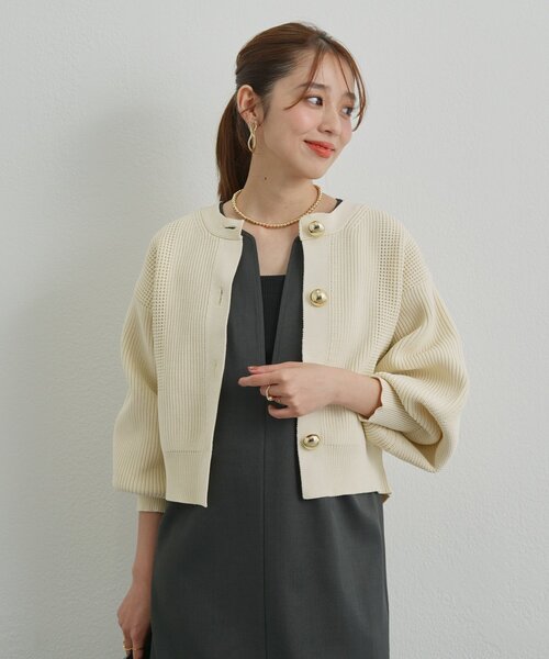 un dix cors（アンディコール）の「《着回し力抜群》深Vネックロングジャンスカ（ジャンパースカート・レディース・ブラウン/ベージュ/チャコールグレー・FREE）」の4枚目の写真