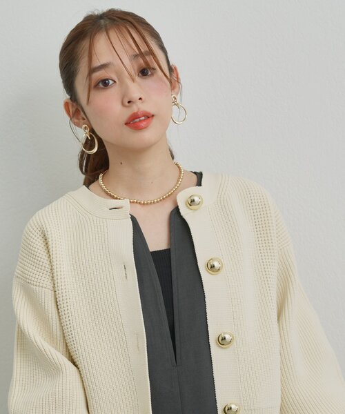 un dix cors（アンディコール）の「《着回し力抜群》深Vネックロングジャンスカ（ジャンパースカート・レディース・ブラウン/ベージュ/チャコールグレー・FREE）」の6枚目の写真