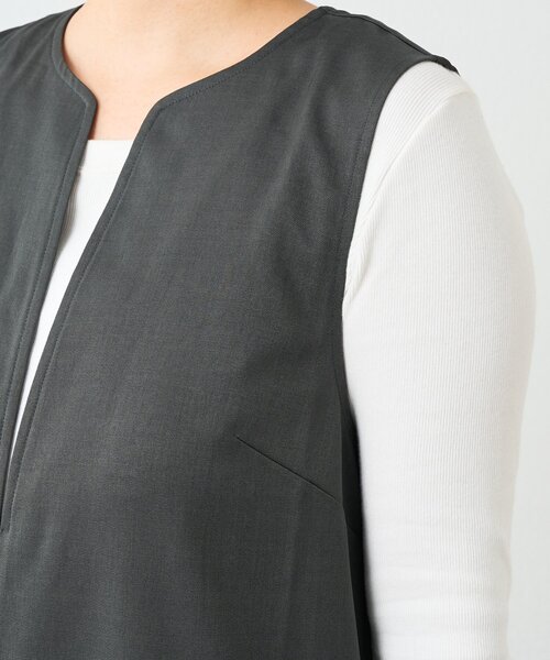 un dix cors（アンディコール）の「《着回し力抜群》深Vネックロングジャンスカ（ジャンパースカート・レディース・ブラウン/ベージュ/チャコールグレー・FREE）」の18枚目の写真