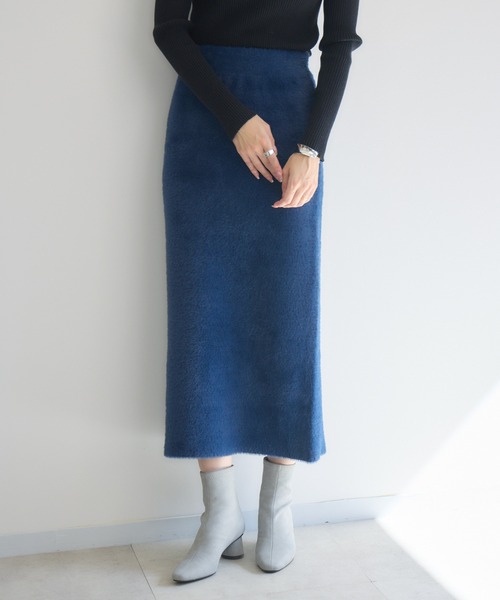 KATHARINE ROSS（キャサリンロス）の「【PILLINI/ピリーニ】フェザーニットスカート（スカート・レディース・グレー/ネイビー/ブラウン・FREE）」の3枚目の写真