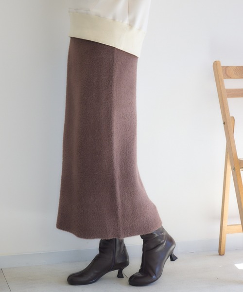 KATHARINE ROSS（キャサリンロス）の「【PILLINI/ピリーニ】フェザーニットスカート（スカート・レディース・グレー/ネイビー/ブラウン・FREE）」の2枚目の写真