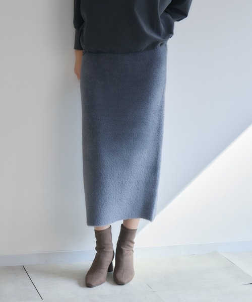 KATHARINE ROSS（キャサリンロス）の「【PILLINI/ピリーニ】フェザーニットスカート（スカート・レディース・グレー/ネイビー/ブラウン・FREE）」の7枚目の写真